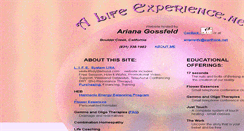Desktop Screenshot of alifeexperience.net