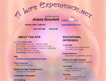 Tablet Screenshot of alifeexperience.net